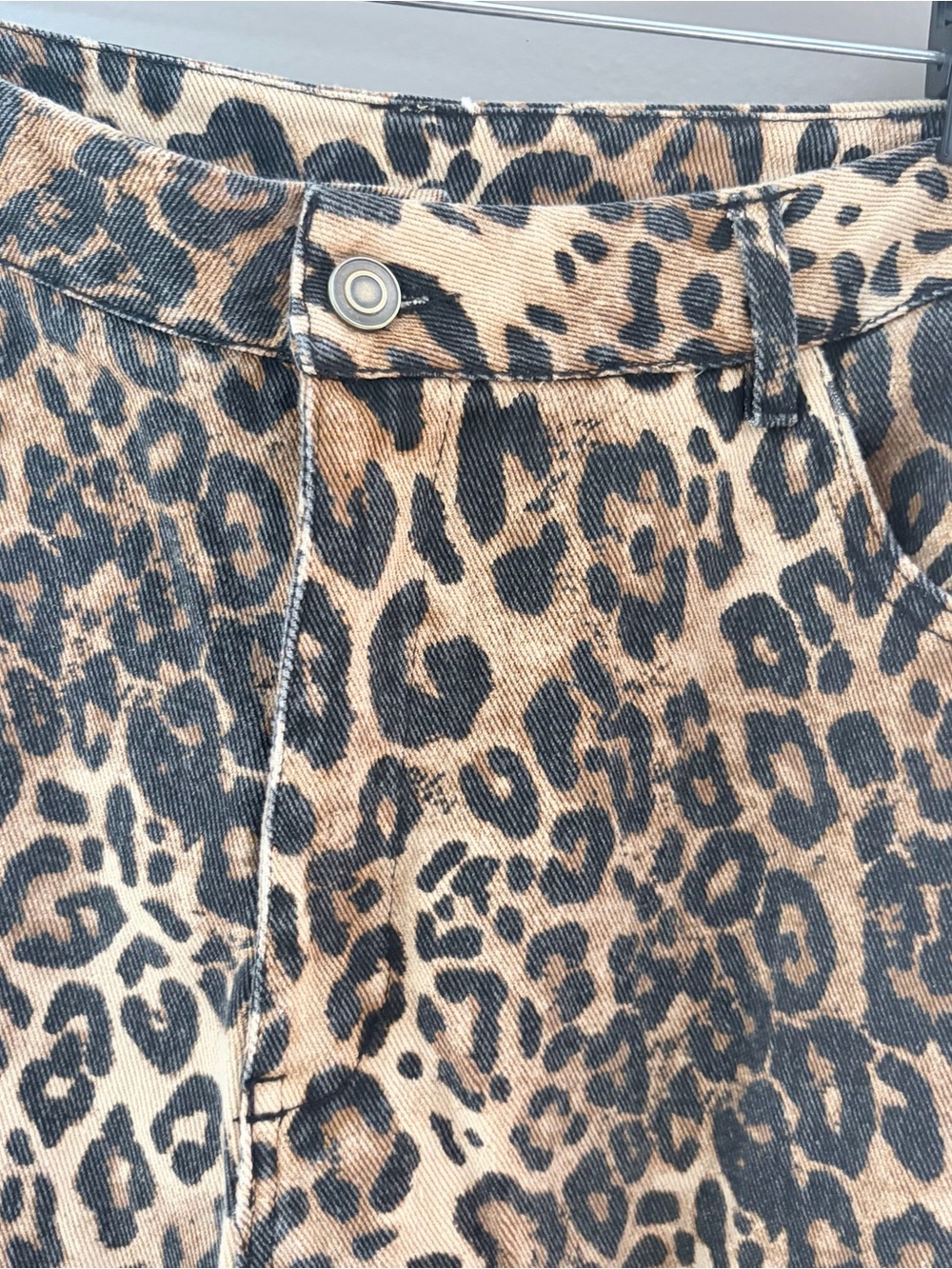 Leopard Print Wide Leg Pants Size Large Cider - Picture 2 of 8